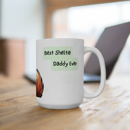 Sheltie Peek-a-Boo Mug | Best Sheltie Daddy Gift