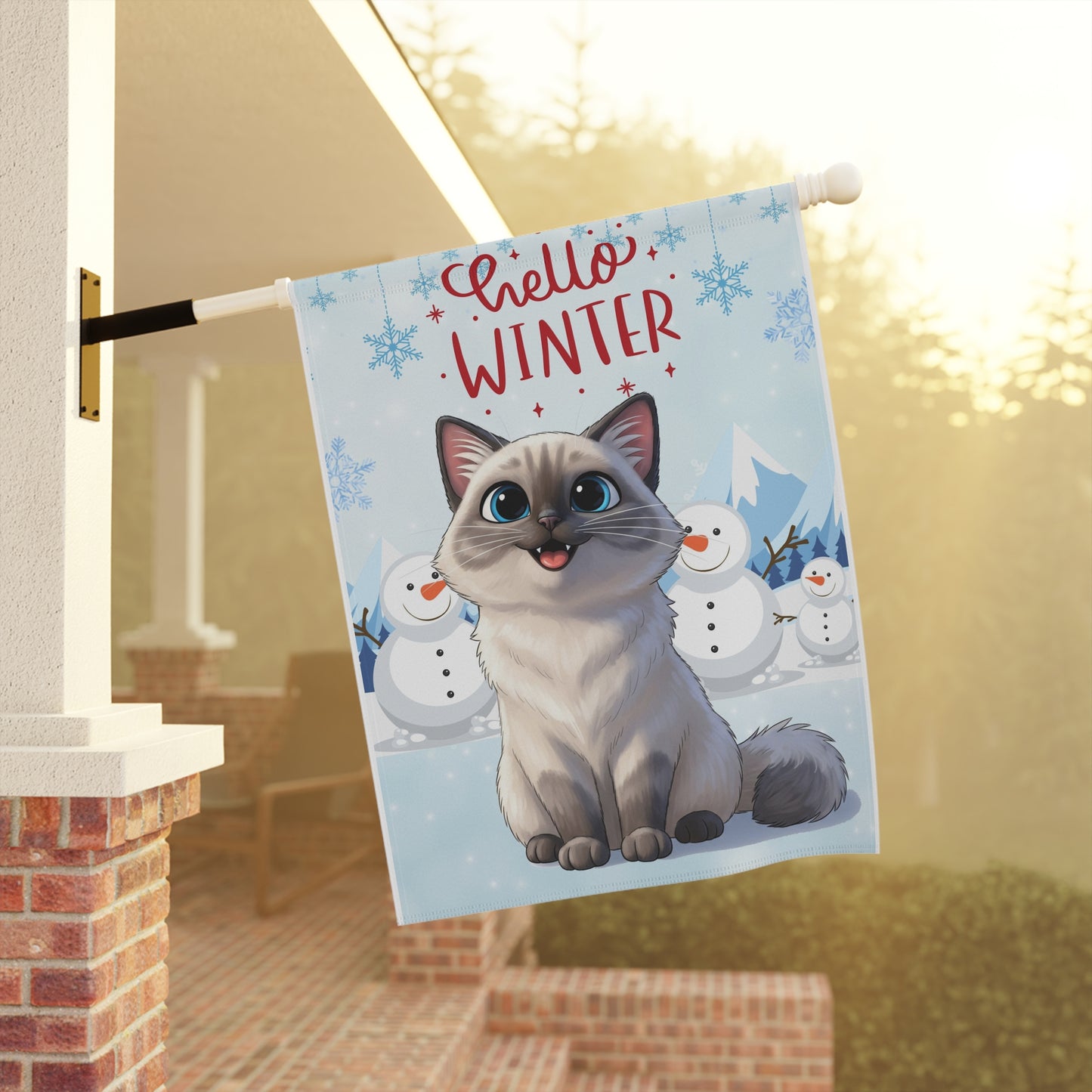 Ragdoll Hello Winter Garden Banner