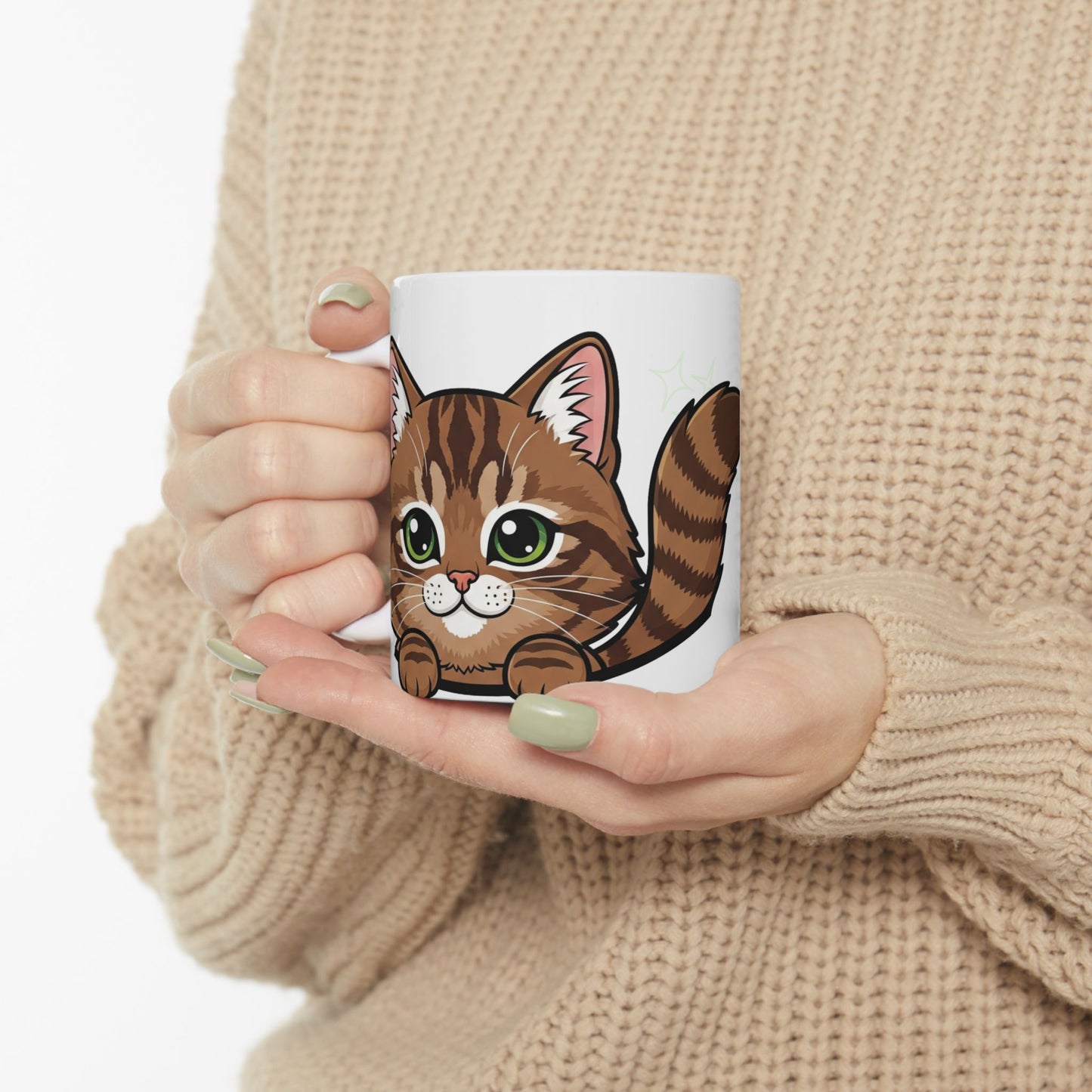 Cat Peek-a-Boo Mug | Best Cat Daddy Gift