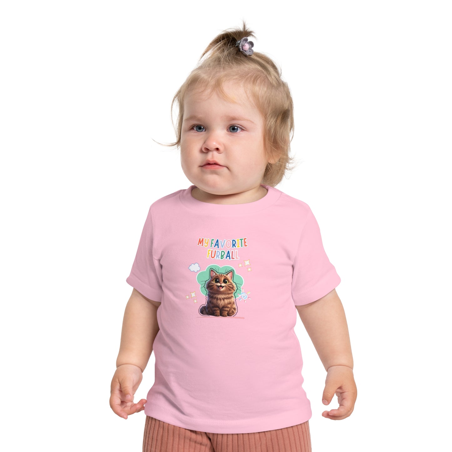 Long hair Brown Tabby Cat Favorite Furball Baby Tee