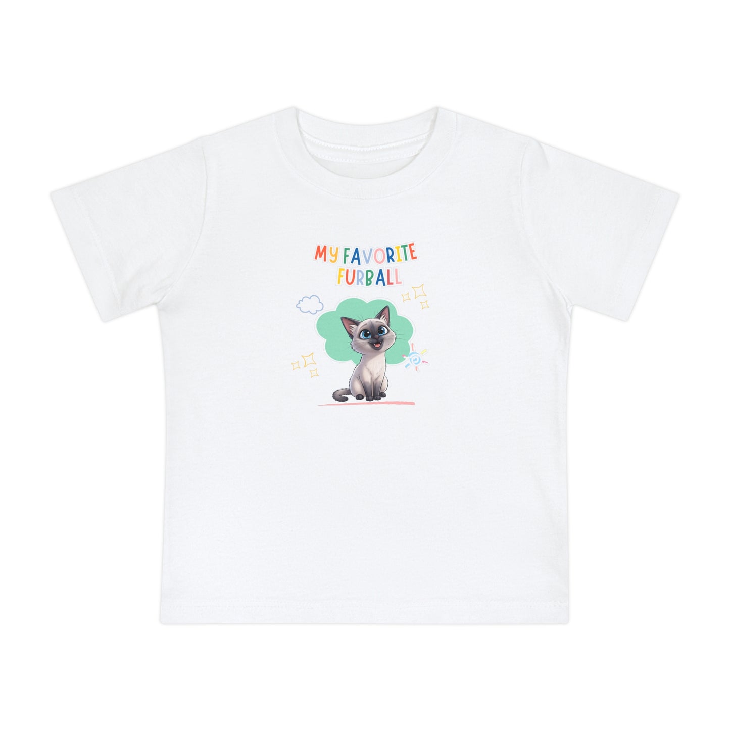 Siamese Cat Favorite Furball Baby Tee