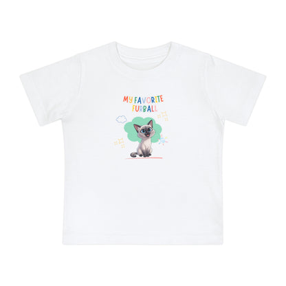 Siamese Cat Favorite Furball Baby Tee