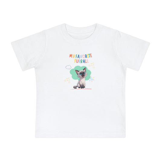 Siamese Cat Favorite Furball Baby Tee