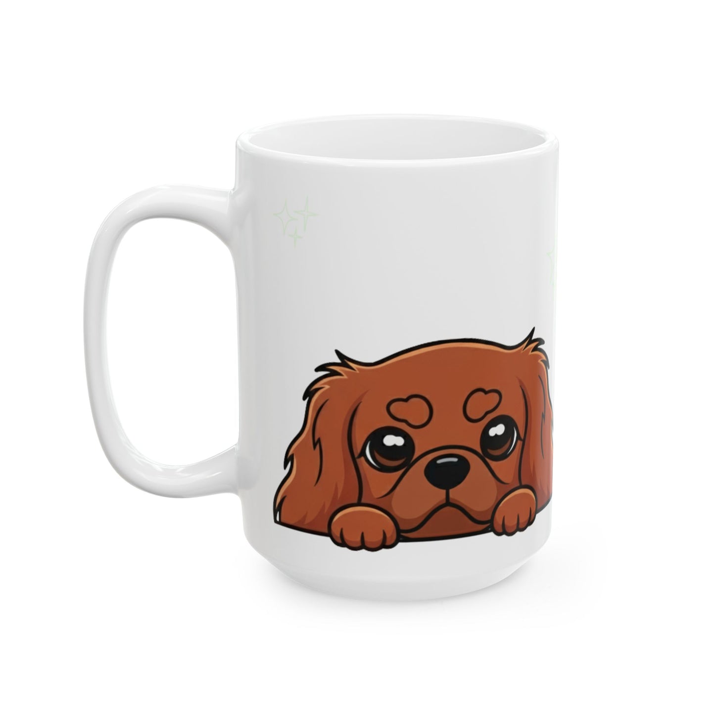 Cavalier King Charles Spaniel Peek-a-Boo Mug | Best Cavalier Daddy Gift