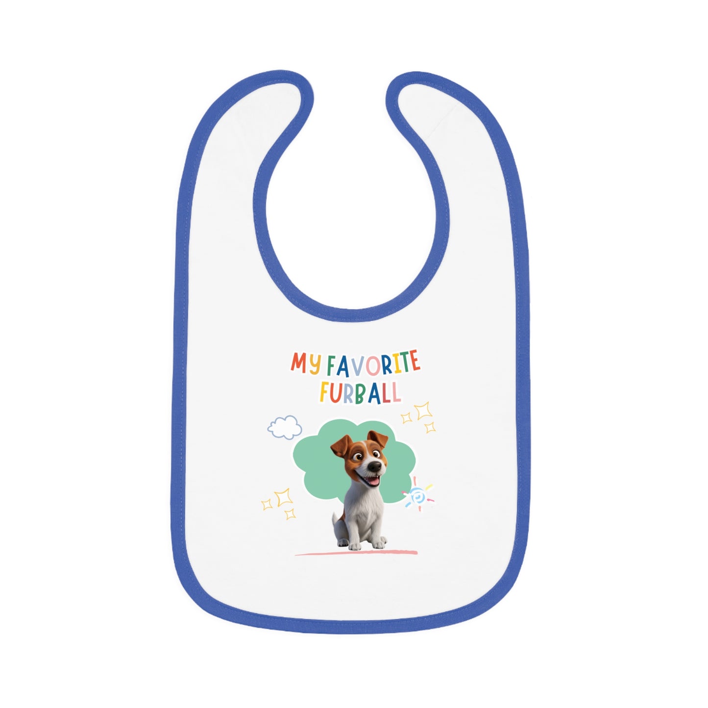 Jack Russell Favorite Furball Baby Bib