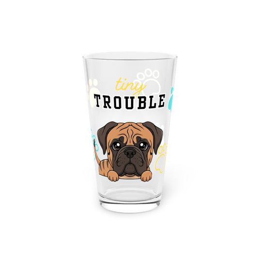 Mastiff Tiny Trouble Pint Glass