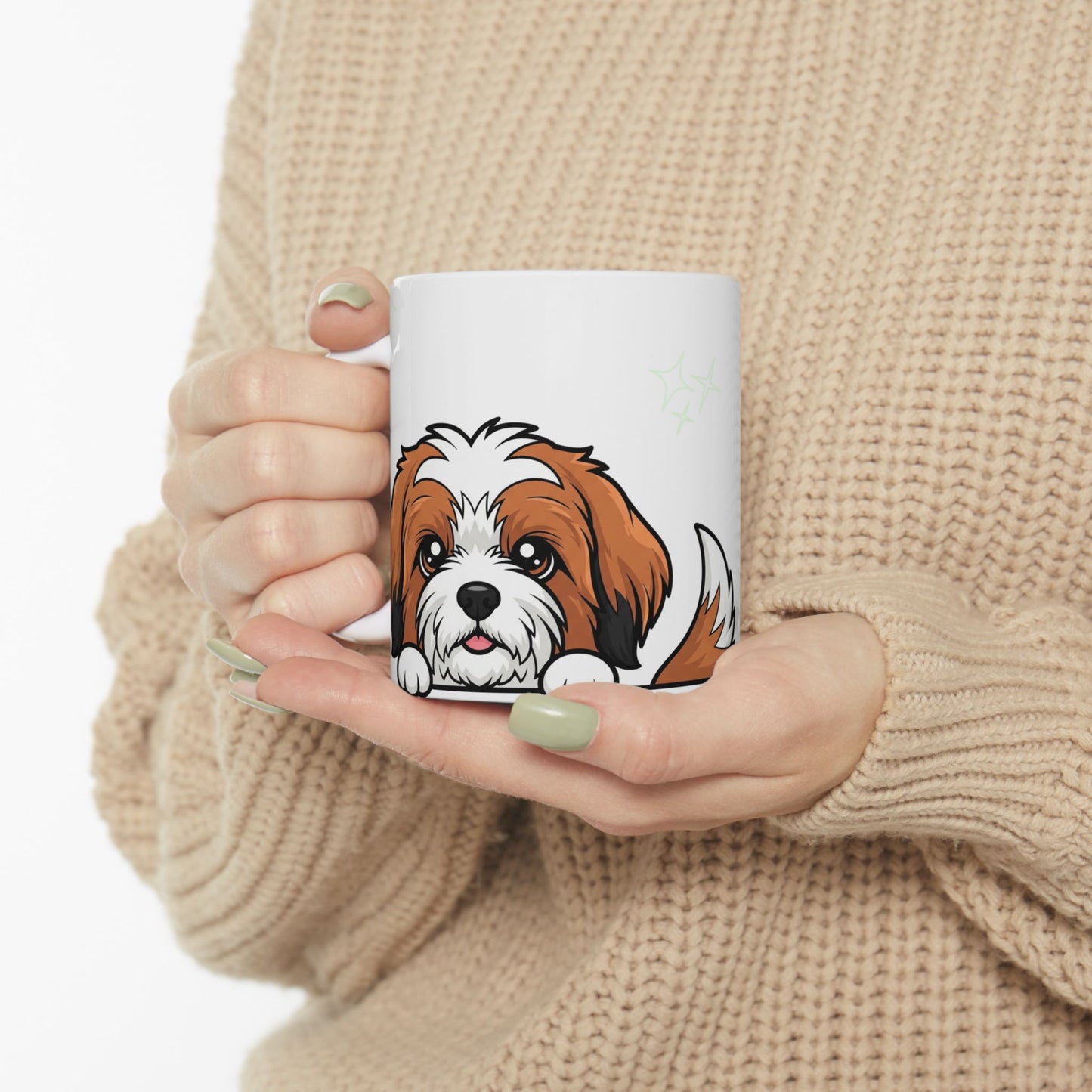 Tibetan Terrier Peek-a-Boo Mug | Best Tibetan Terrier Mama