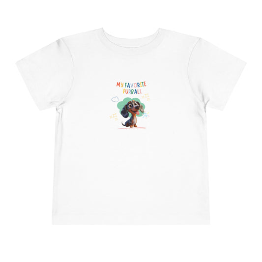 Dacshund Favorite Furball Toddler Tee