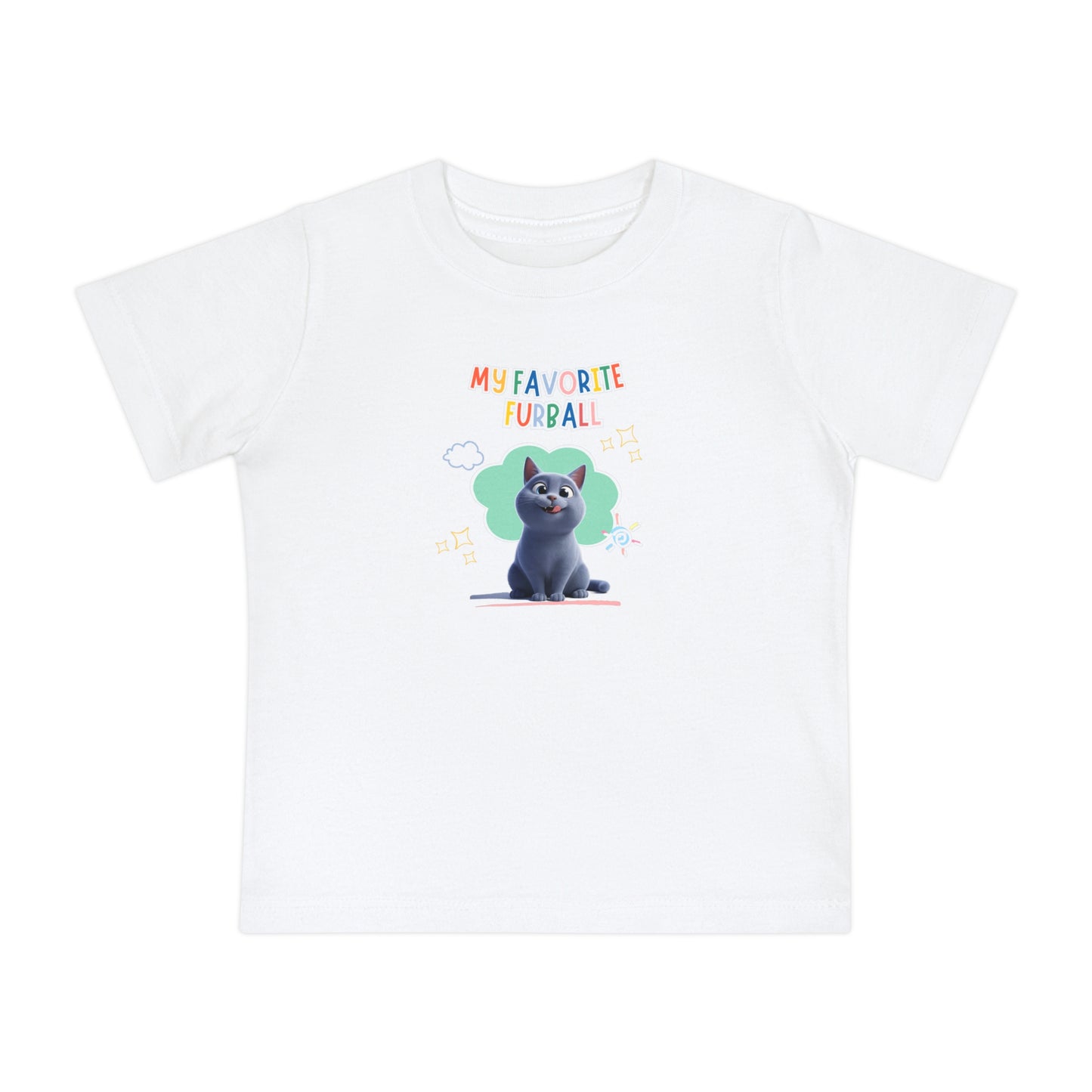 Short hair gray cat Favorite Furball Baby Tee