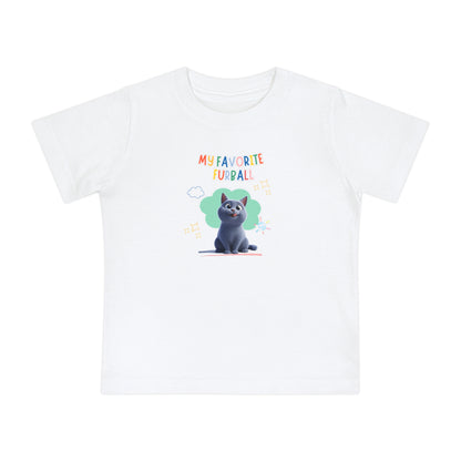 Short hair gray cat Favorite Furball Baby Tee