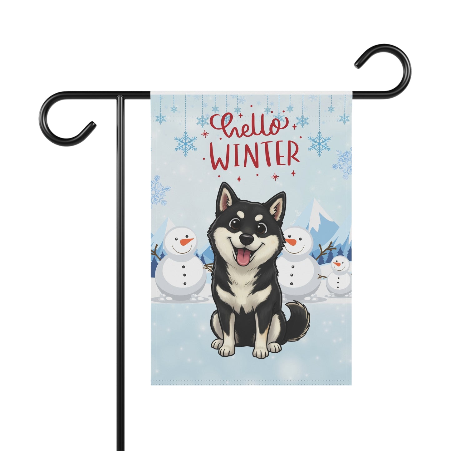 Shiba Hello Winter Garden Banner