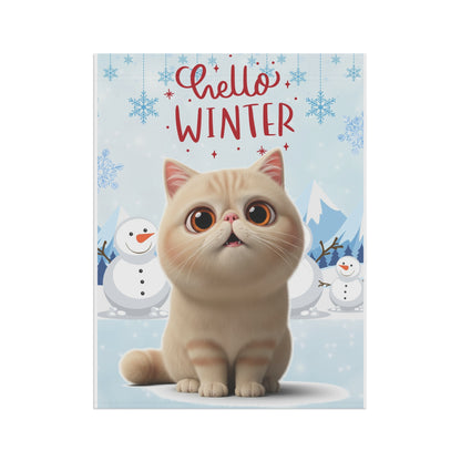 Exotic Shorthair Hello Winter Garden Banner