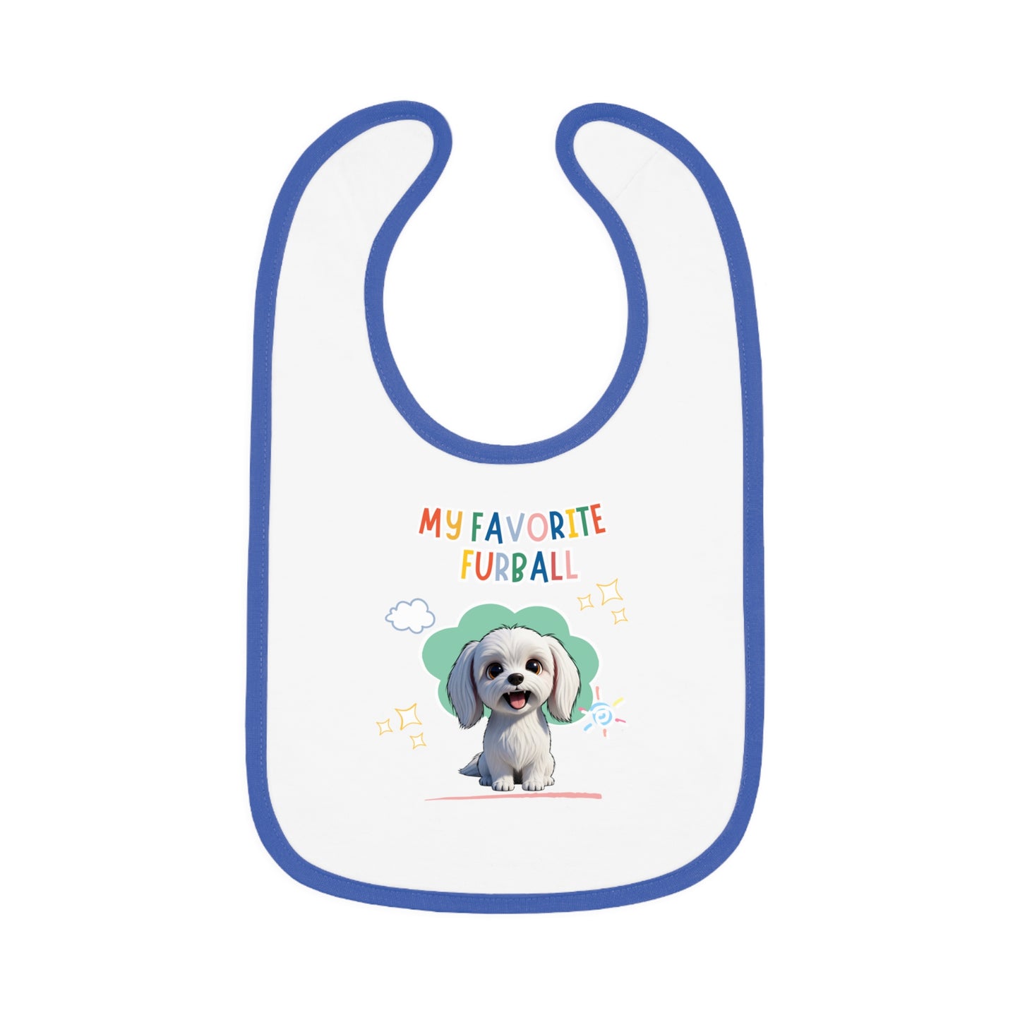 Maltese Favorite Furball Baby Bib