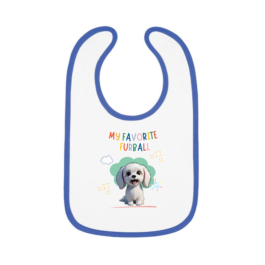 Maltese Favorite Furball Baby Bib
