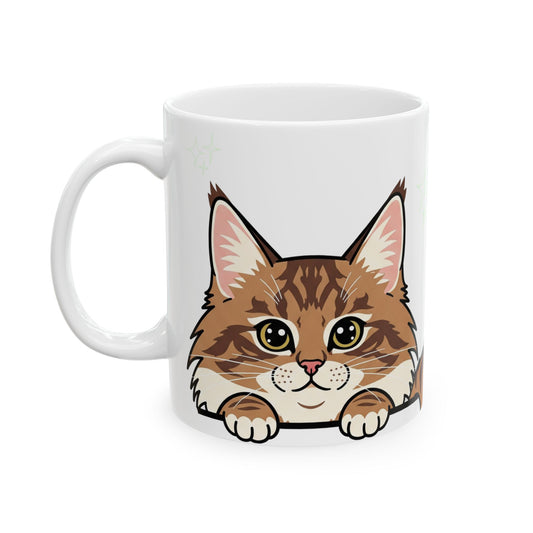 Norwegian Forest Cat Peek-a-Boo Mug | Best Norwegian Forest Mama Gift