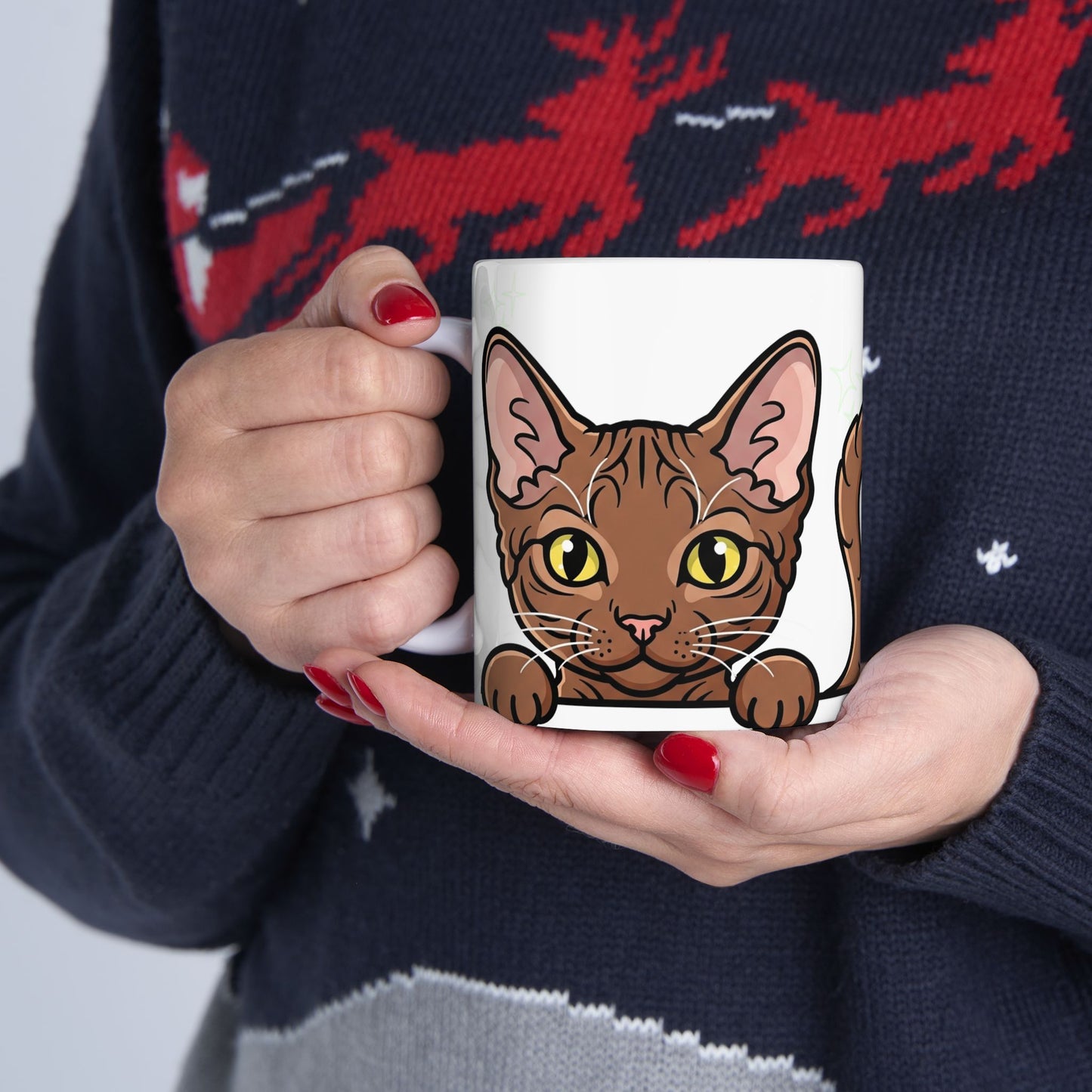 LaPerm Peek-a-Boo Mug | Best LaPerm Daddy Gift