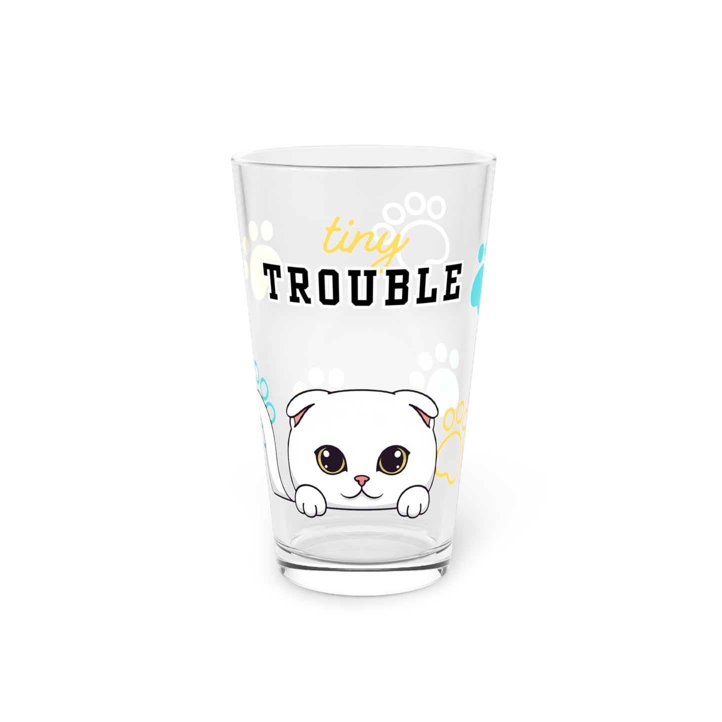 Scottish Fold Tiny Trouble Pint Glass