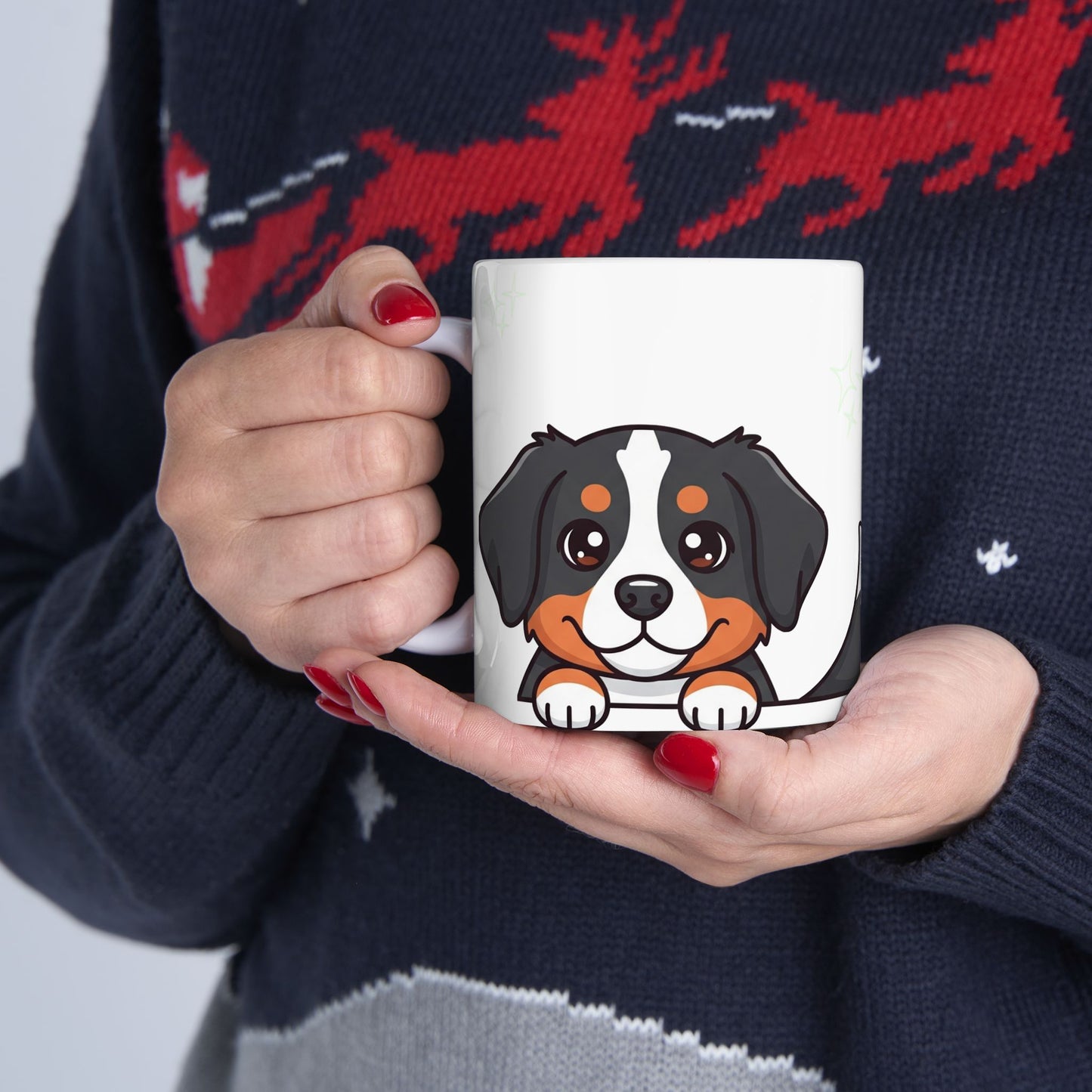 Bernese Mountain Dog Peek-a-Boo Mug | Best Berner Mama