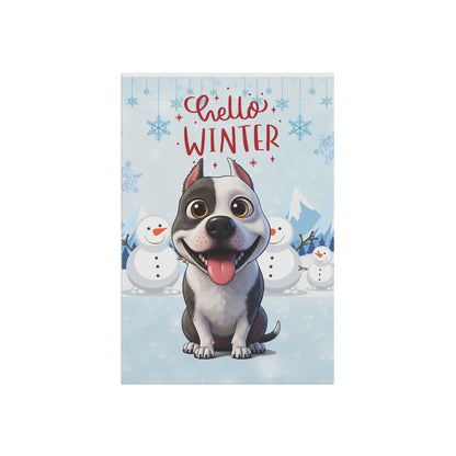 Pitbull Hello Winter Garden Banner