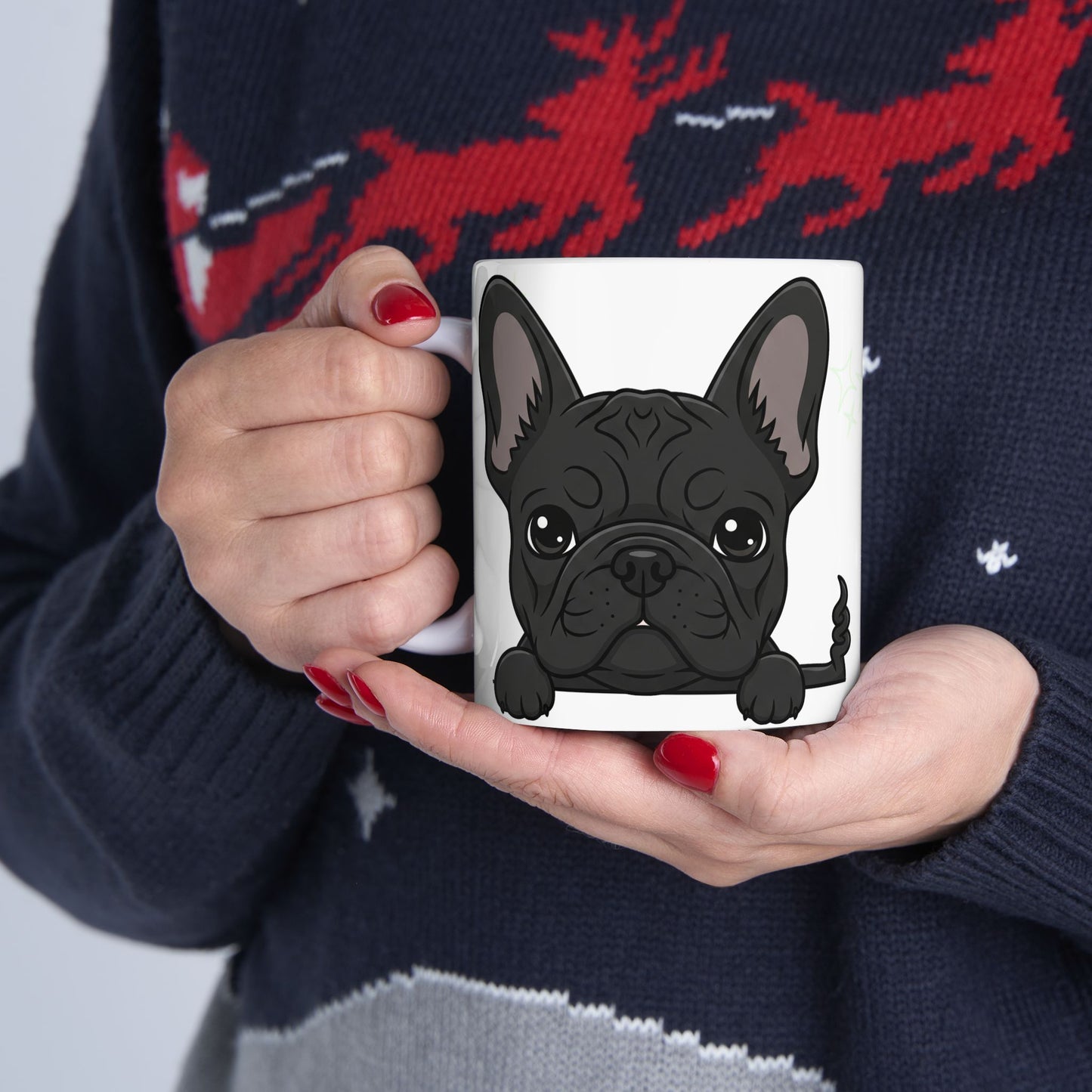 French Bulldog Peek-a-Boo Mug | Best Frenchie Daddy Gift