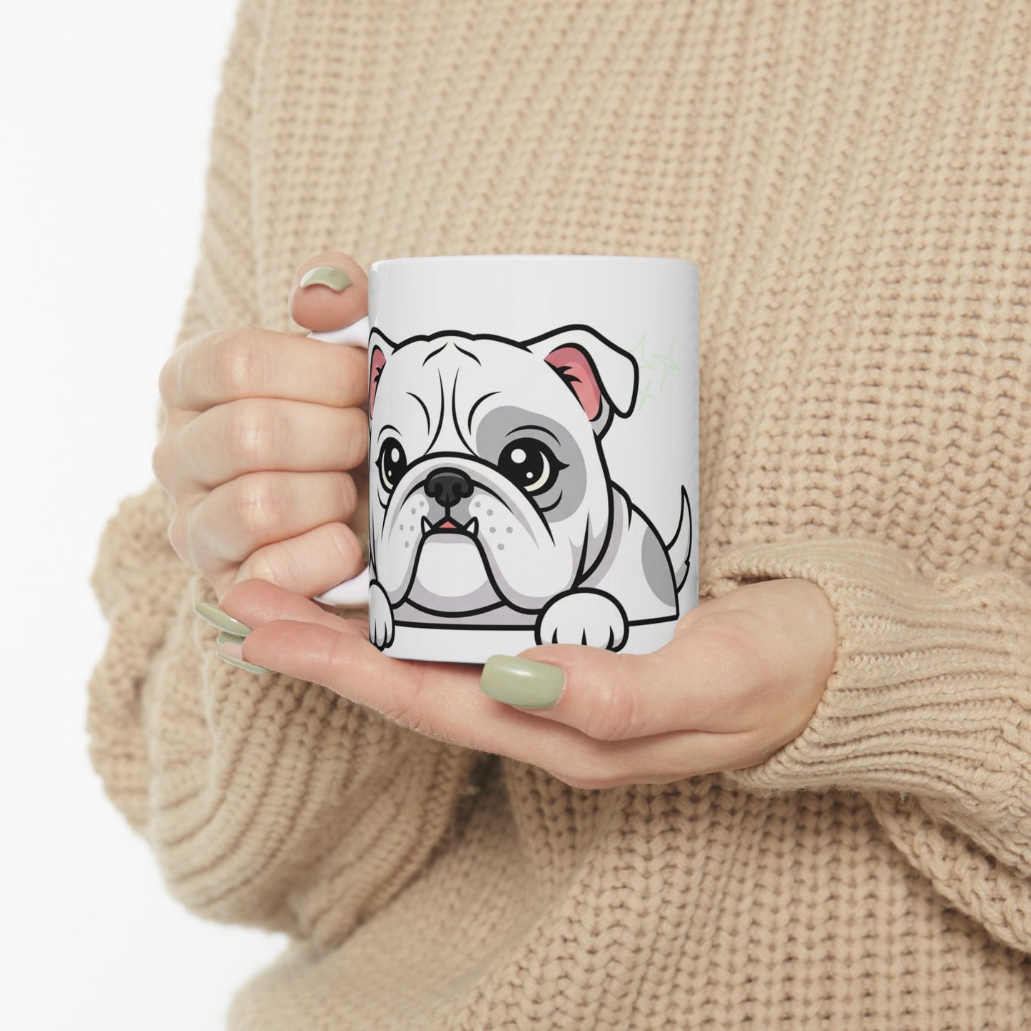 Bulldog Peek-a-Boo Mug | Best Bulldog Daddy Gift