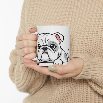 Bulldog Peek-a-Boo Mug | Best Bulldog Daddy Gift