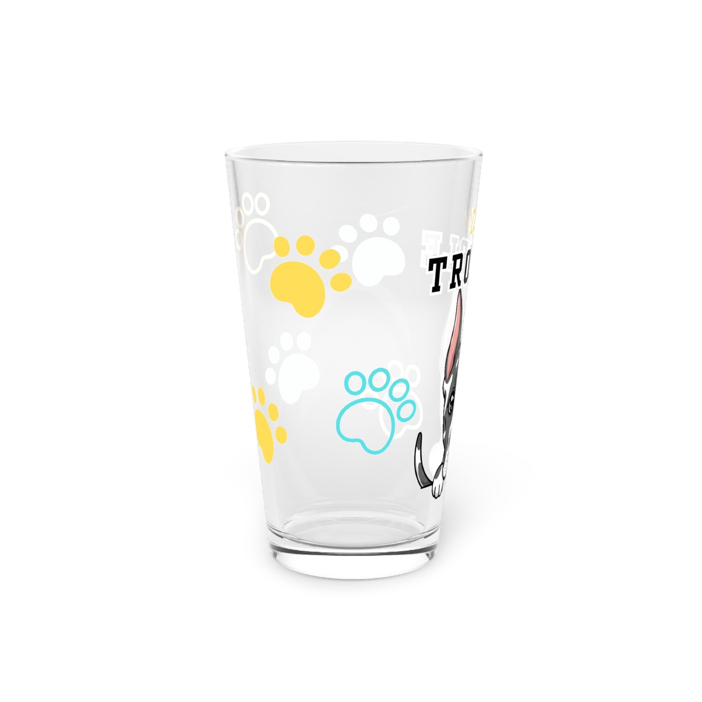 Great Dane Tiny Trouble Pint Glass