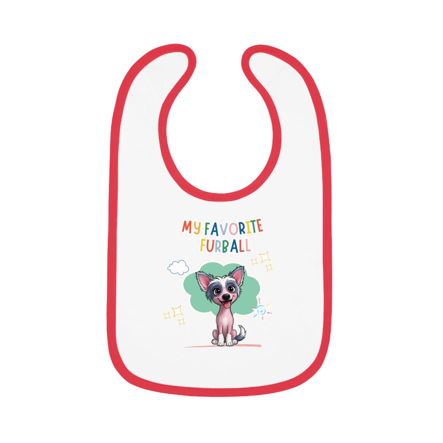 Chinese Crested Favorite Furball Baby Bib