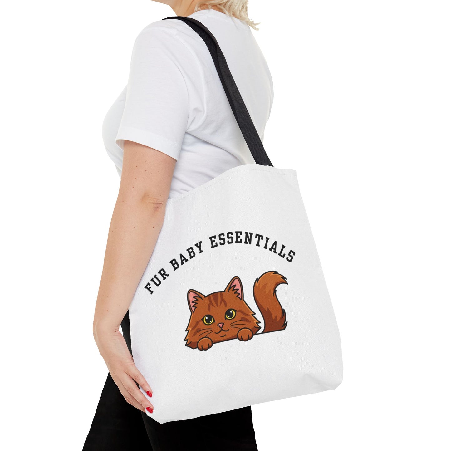 Long hair brown cat FurBaby Tote Bag