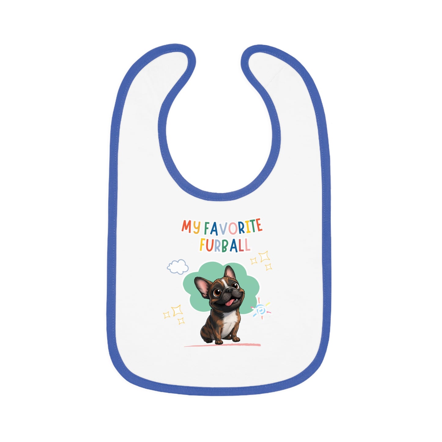 Frenchie Favorite Furball Baby Bib