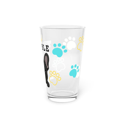 Frenchie Tiny Trouble Pint Glass