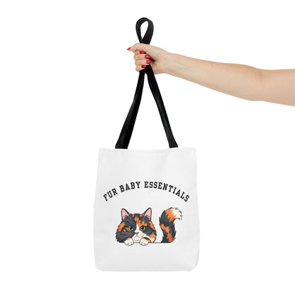 Long hair tortoiseshell cat FurBaby Tote Bag
