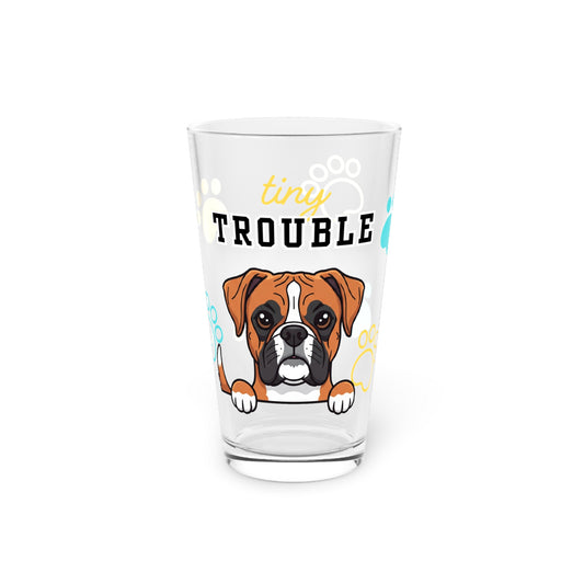 Boxer Tiny Trouble Pint Glass