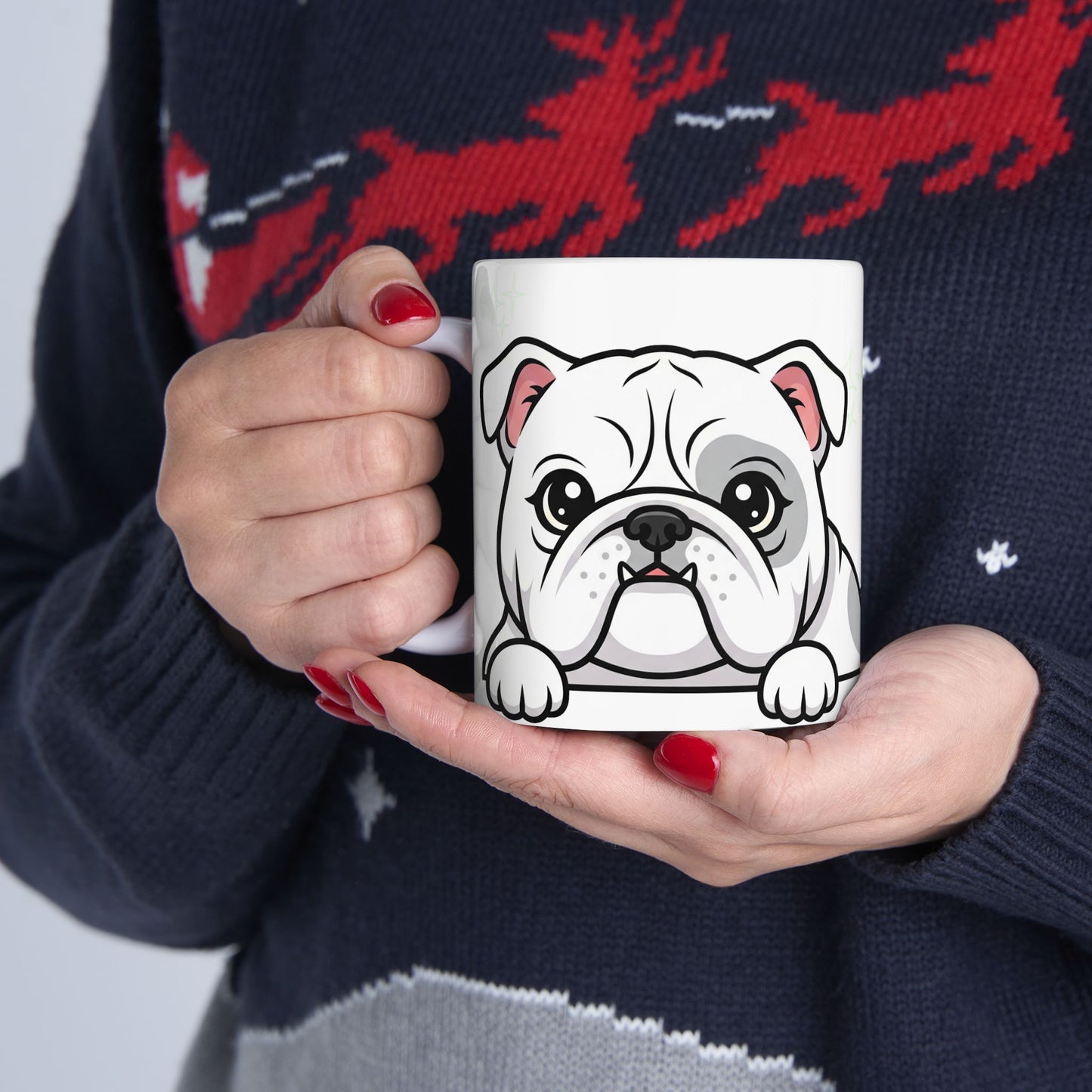 Bulldog Peek-a-Boo Mug | Best Bulldog Mama Gift
