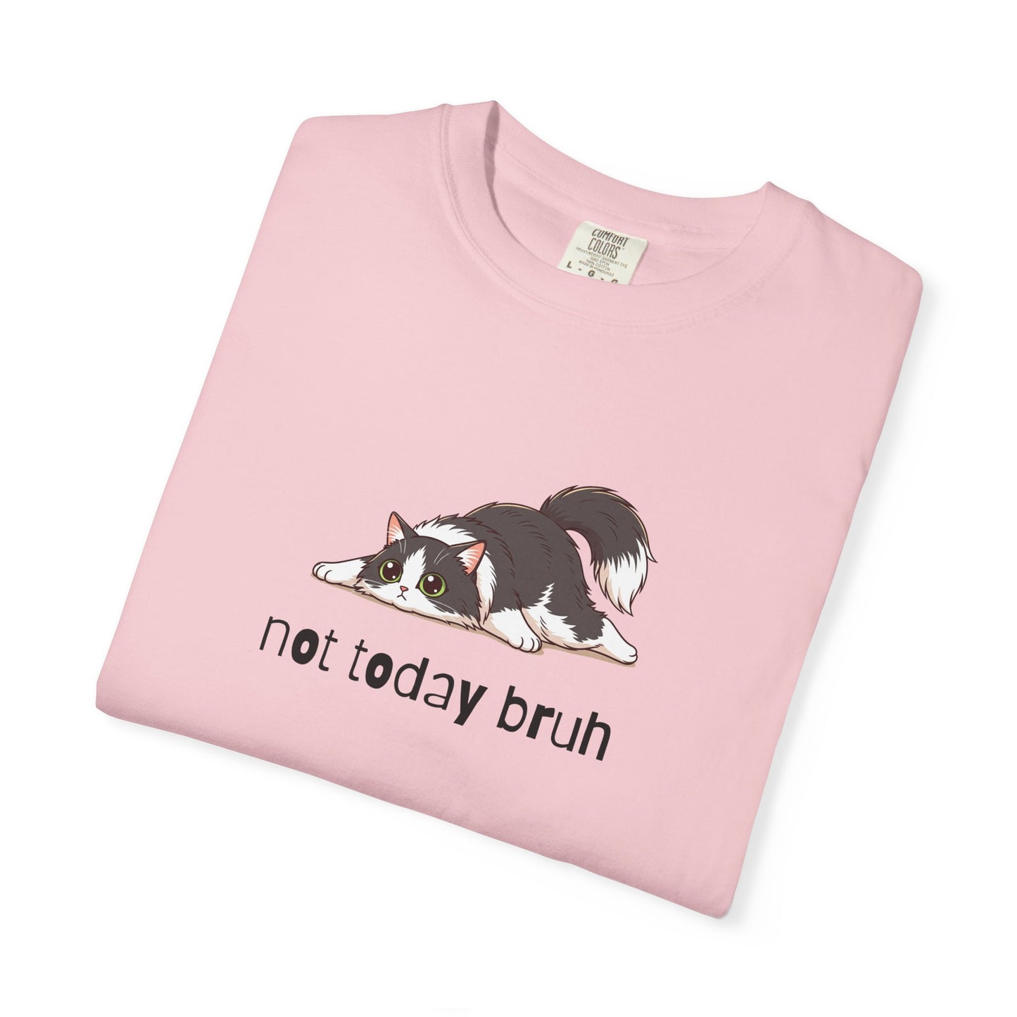 Long hair tuxedo cat Not Today Bruh T-Shirt