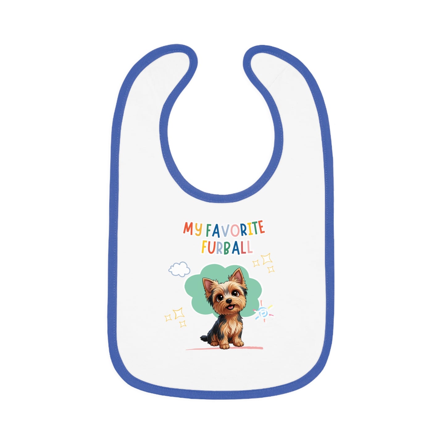 Yorkie Favorite Furball Baby Bib