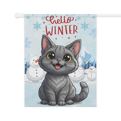 Selkirk Rex Hello Winter Garden Banner