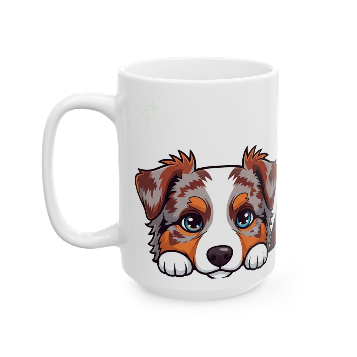Australian Shepherd Peek-a-Boo Mug | Best Aussie Daddy Gift