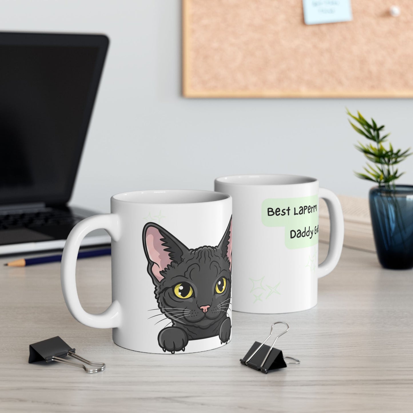 LaPerm Peek-a-Boo Mug | Best LaPerm Daddy Gift