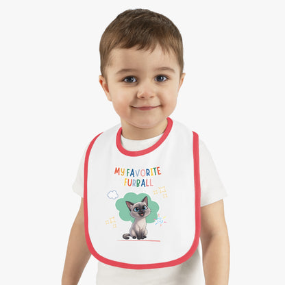 Siamese Cat Favorite Furball Baby Bib