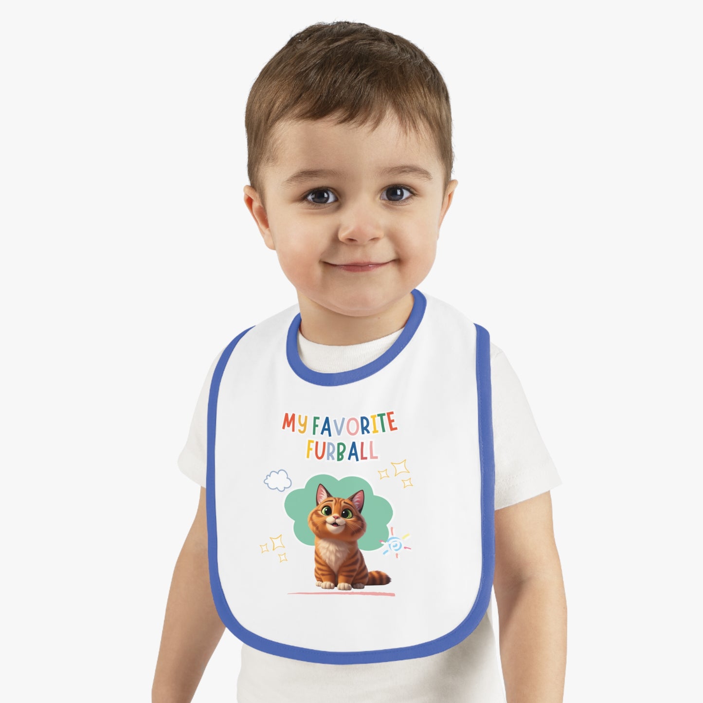Shorthair Orange Tabby Cat Favorite Furball Baby Bib