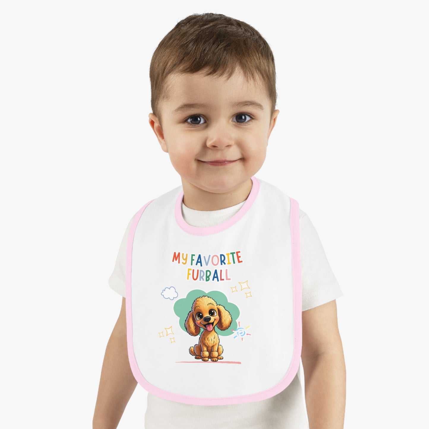Poodle Favorite Furball Baby Bib