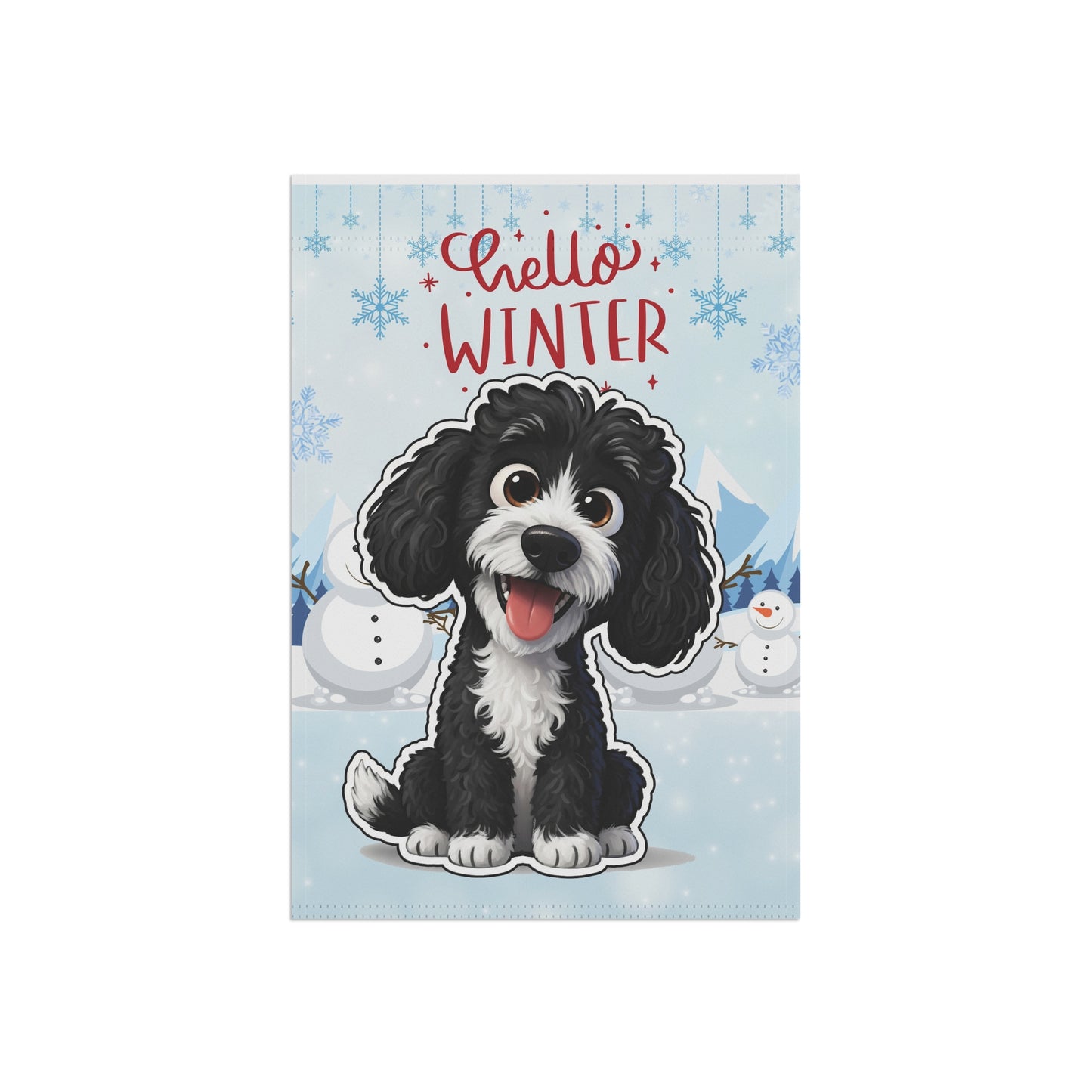 Portie Hello Winter Garden Banner