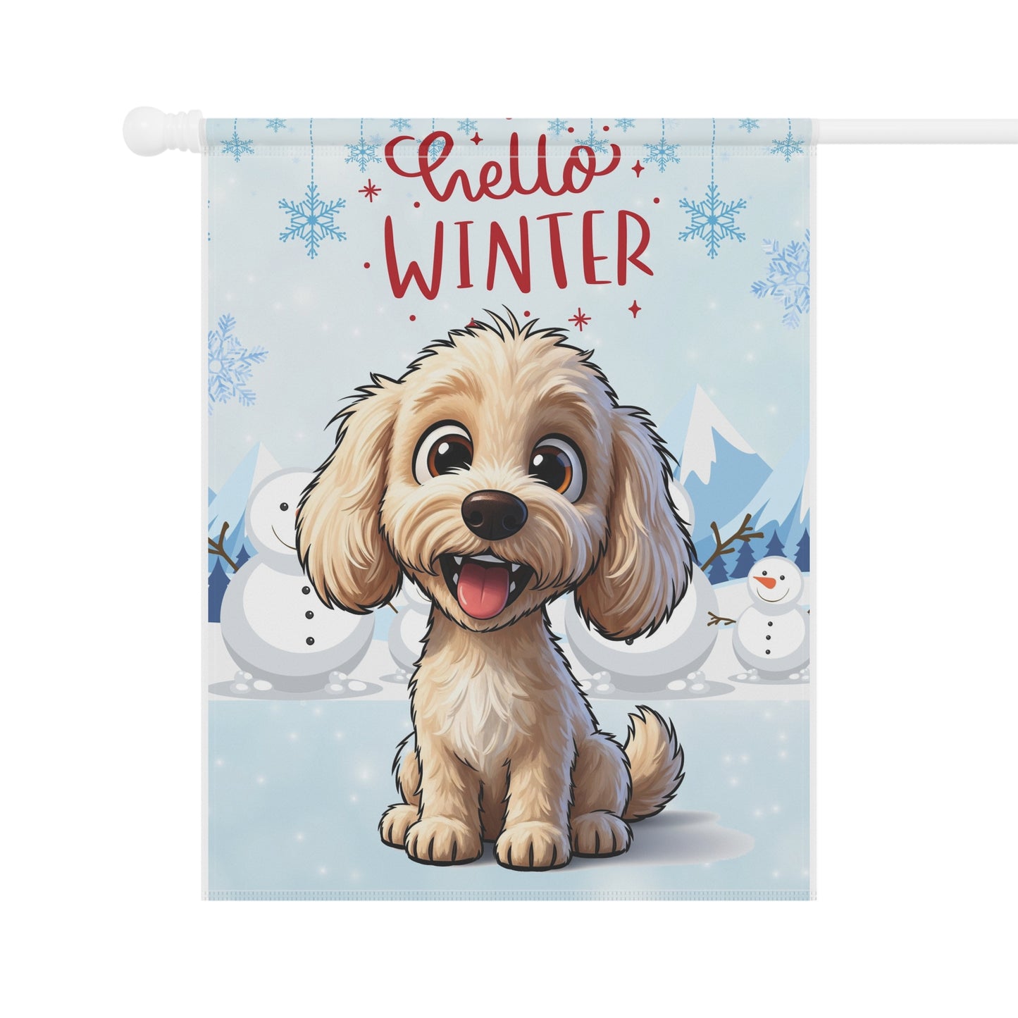 Doodle Hello Winter Garden Banner