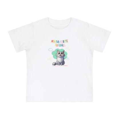 Long hair Silver Tabby Cat Favorite Furball Baby Tee