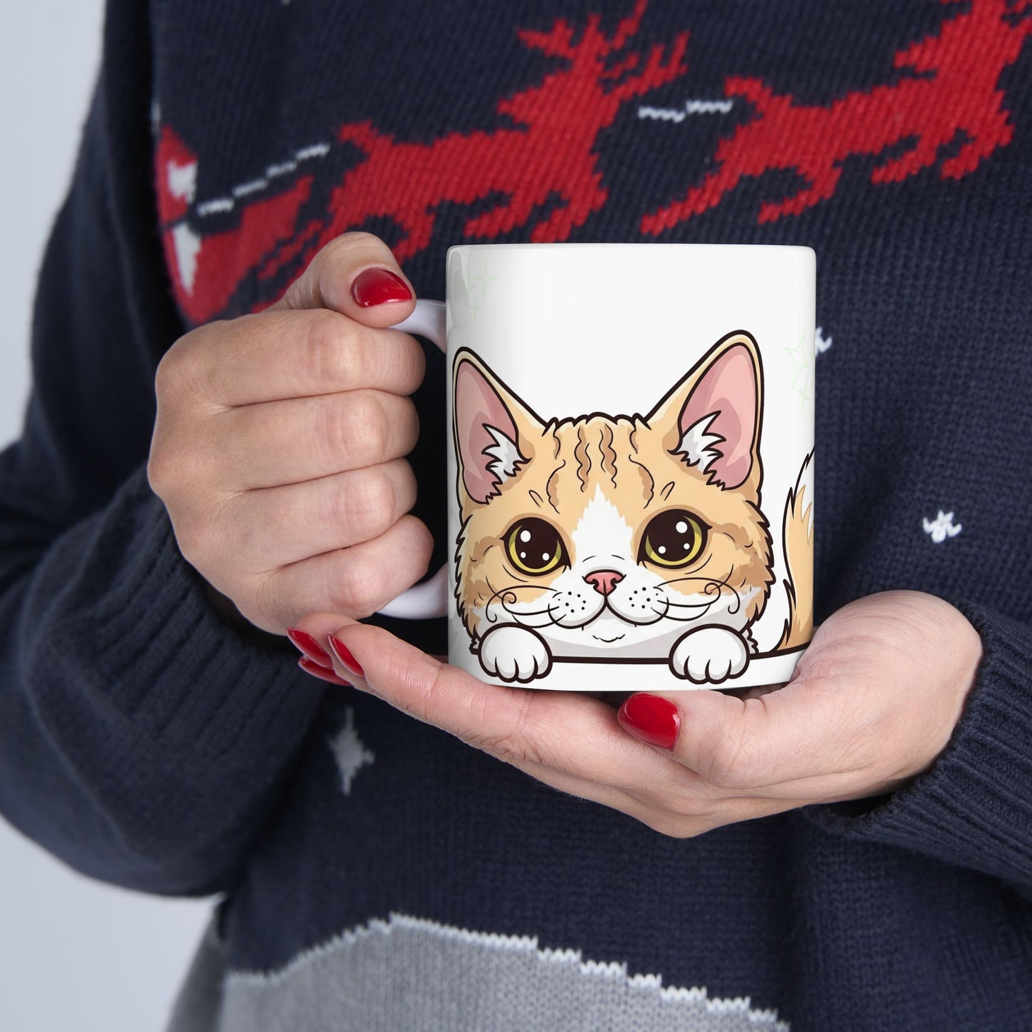 Selkirk Rex Peek-a-Boo Mug | Best Selkirk Rex Daddy Gift