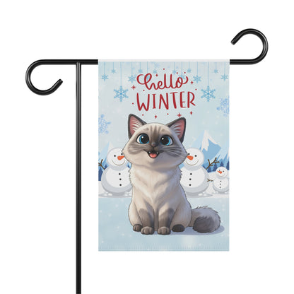 Ragdoll Hello Winter Garden Banner