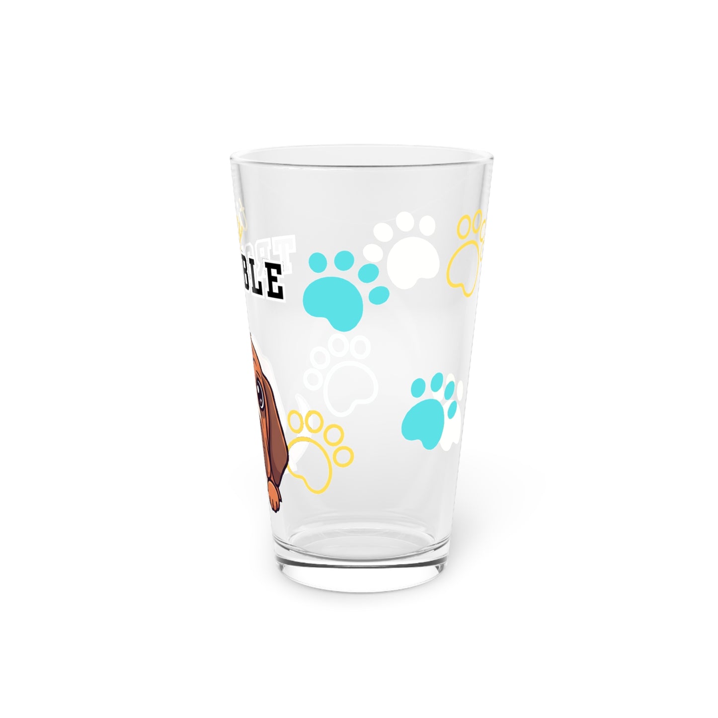 Bloodhound Tiny Trouble Pint Glass