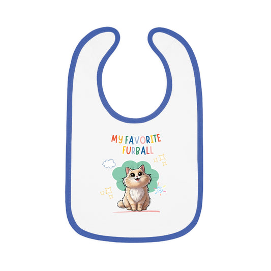 Long hair Cream Cat Favorite Furball Baby Bib