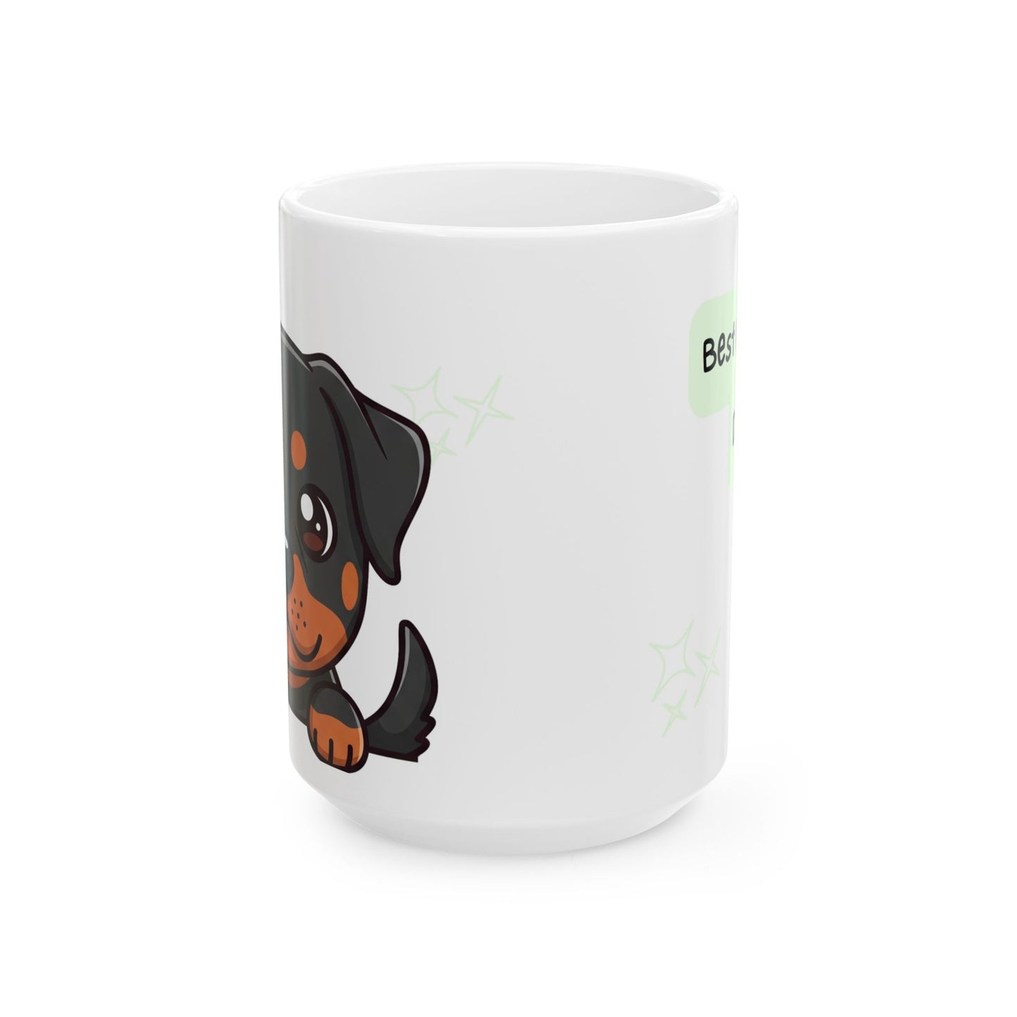 Rottweiler Peek-a-Boo Mug | Best Rottweiler Daddy Gift